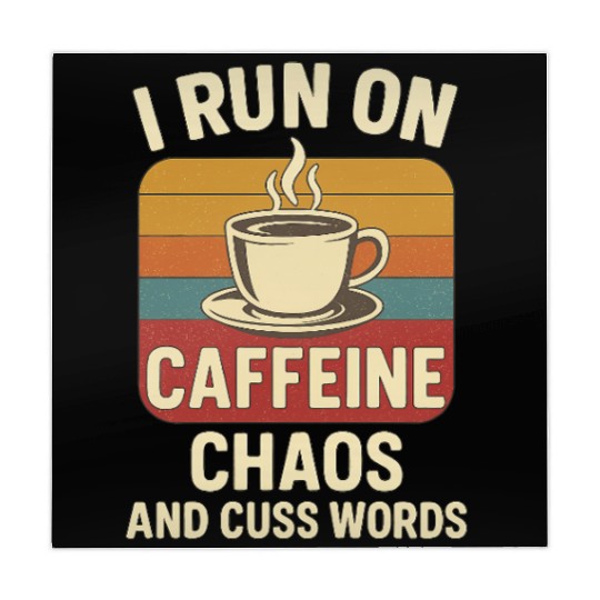 Caffeine Chaos Retro Design Mahjong Mats