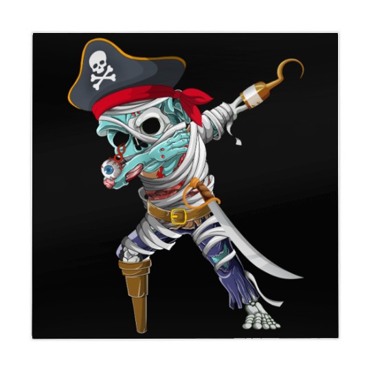 Dabbing Mummy Zombie Pirate Halloween Pirate Mahjong Mats
