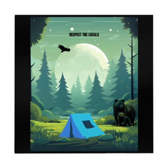 Respect the Locals – Wilderness Camping Warning Mahjong Mats