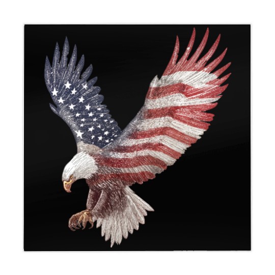 Bald Eagle with the American Flag Forming Wings Mahjong Mats