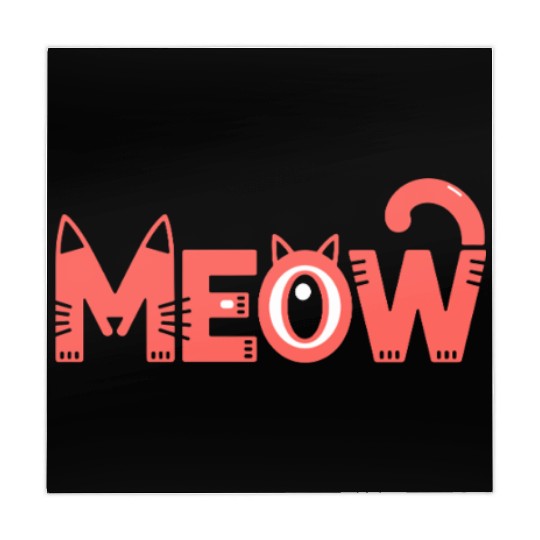 Playful Meow Cat Typography for Cat Lovers Mahjong Mats