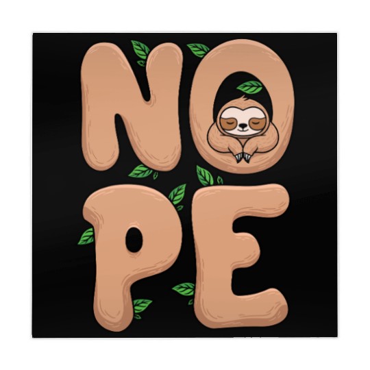 Funny Nope Sloth Sleeping Meme Art Mahjong Mats