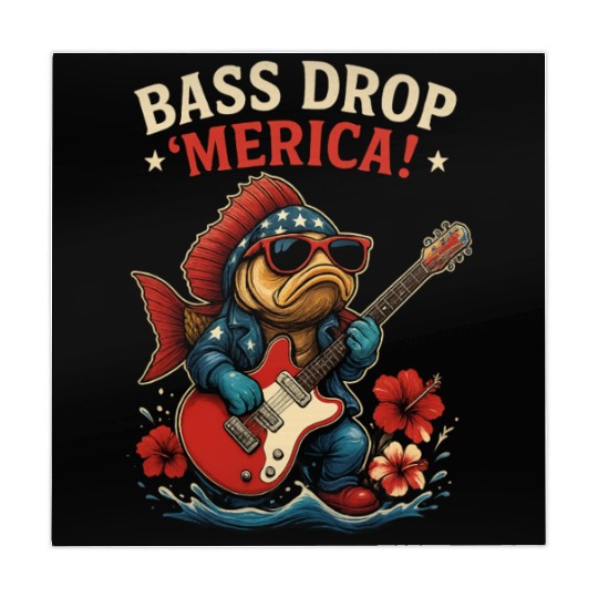 Bass Drop 'Merica! Fishing Mahjong Mats