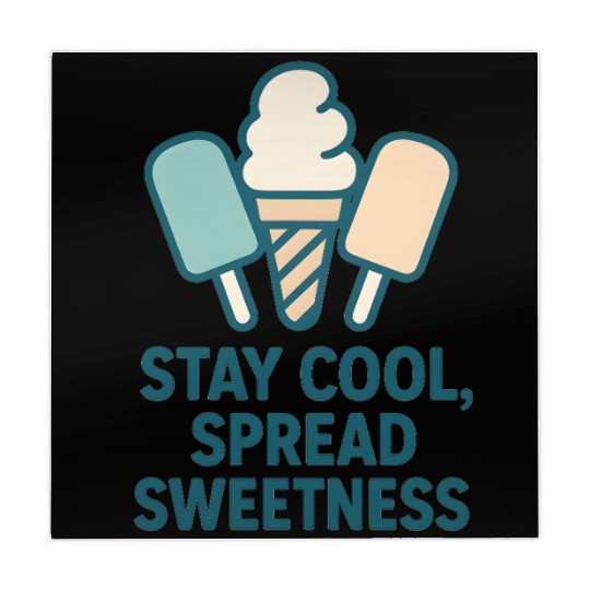 Stay Cool, Spread Sweetness Cute Ice Cream Cone Mahjong Mats