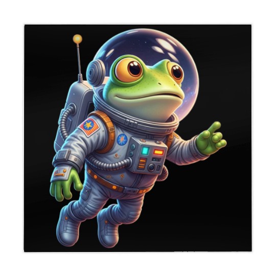 Frog in space suit Mahjong Mats