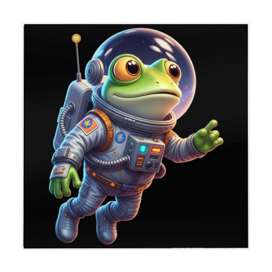 Frog in space suit Mahjong Mats