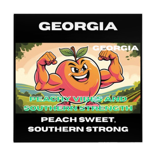 Georgia Peach State Art Mahjong Mats