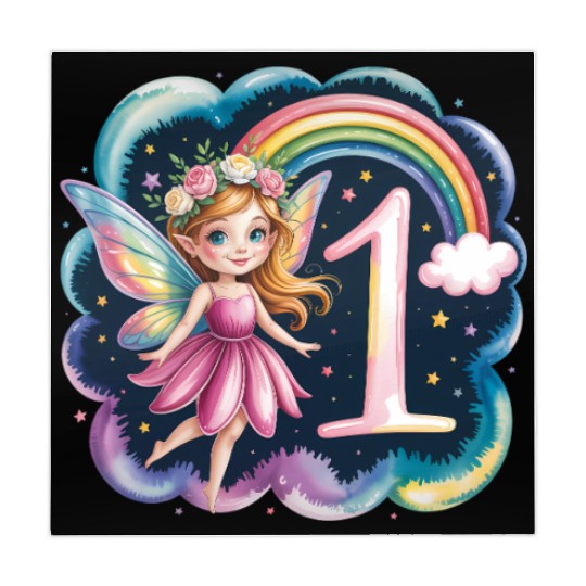 Magical Rainbow Fairy Elf 1st Birthday Girl Mahjong Mats