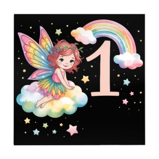Magical Rainbow Fairy Elf 1st Birthday Girl Mahjong Mats