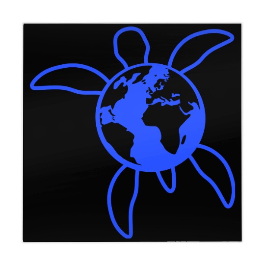 Water turtle earth globe planet logo symbol cool Mahjong Mats