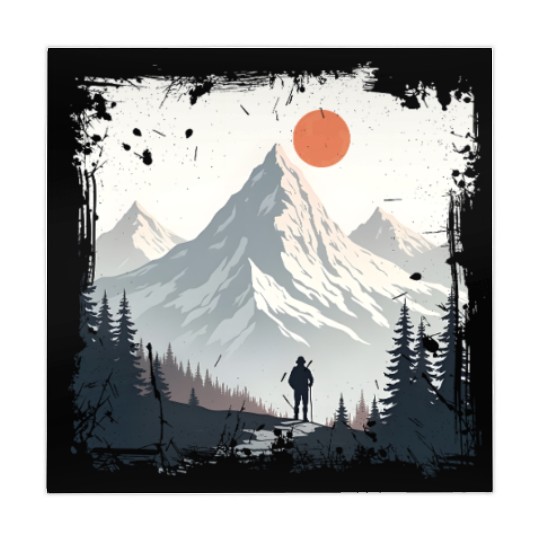 Serene Mountain Wilderness Scene Mahjong Mats