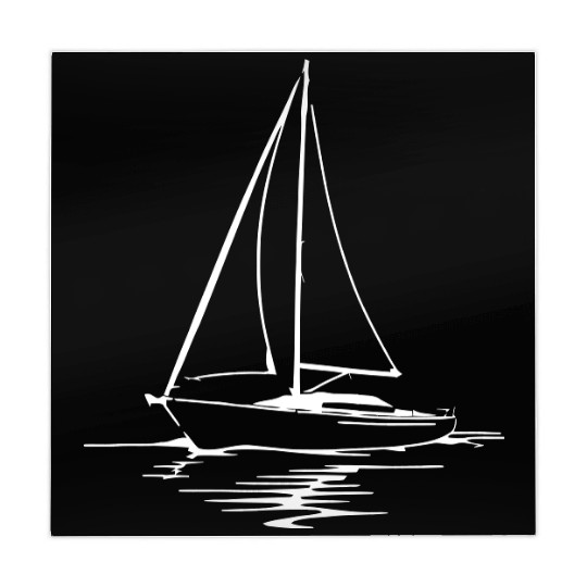 Classic Sailboat Outline Mahjong Mats