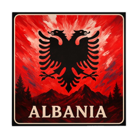 Albania Double Eagle Design Mahjong Mats