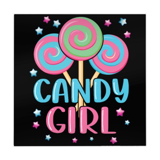 Cute Lollipop Candy Girl Design 01 Mahjong Mats