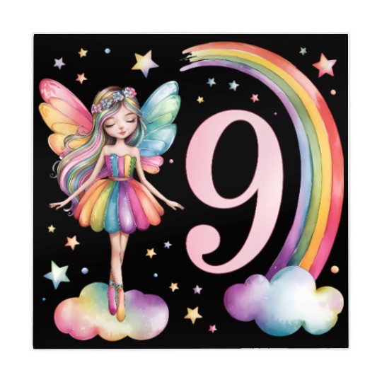 Magical Rainbow Fairy Elf 9th Birthday Girl Mahjong Mats