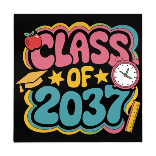 Class of 2037 Grow With Me, groovy back to school Mahjong Mats