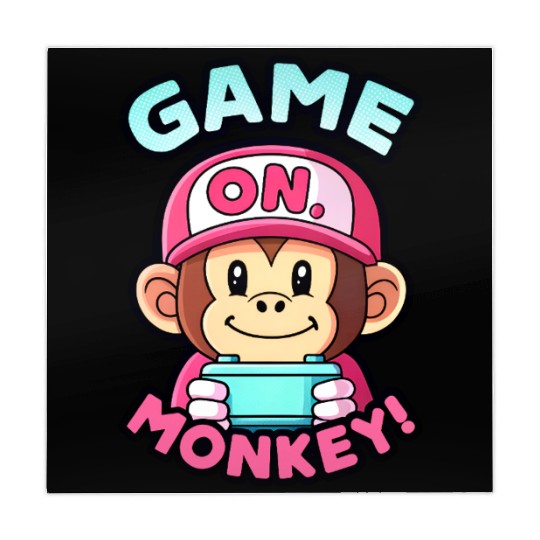 Game On Monkey Handheld Retro 90s. Mahjong Mats