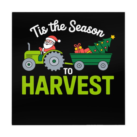 Tis The Season To Harvest Farm Tractor Christmas Mahjong Mats