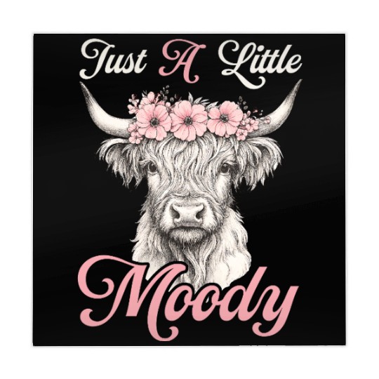 Highland Cow Just A Little Moody Funny Farm Farmer Mahjong Mats