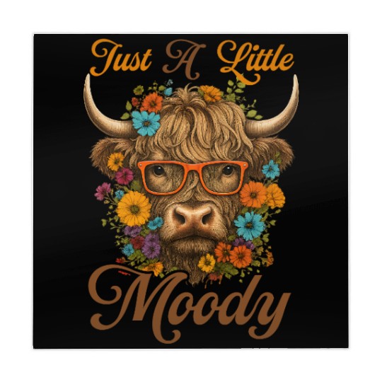 Highland Cow Just A Little Moody Funny Farm Farmer Mahjong Mats