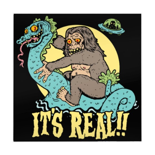 Bigfoot Rides Nessie UFO Cryptid Monster Mayhem Mahjong Mats