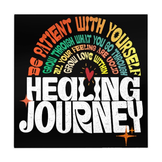 Healing Journey Positive Retro Typography Mahjong Mats