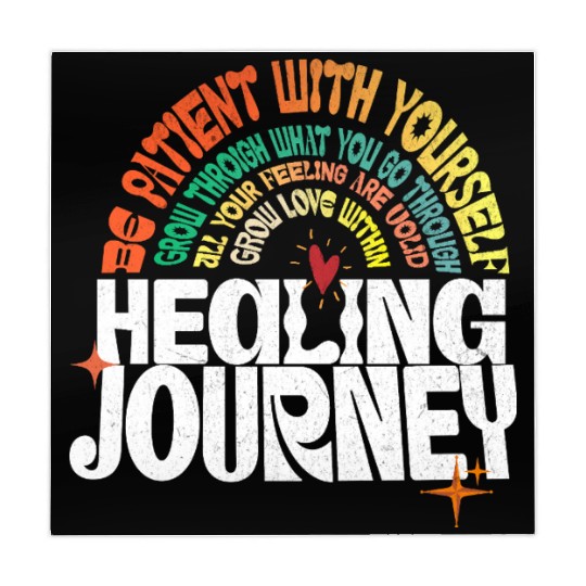 Healing Journey Positive Retro Typography Mahjong Mats