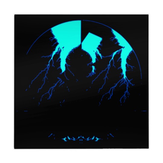 Royal Blue Lightning shadow Mahjong Mats