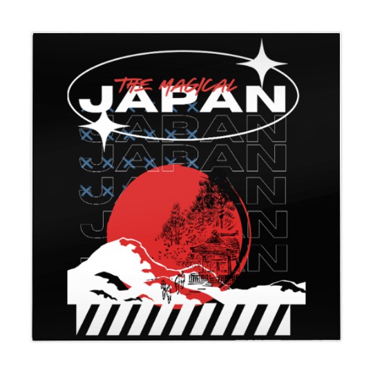 Black Blue Creative Streetwear Japan Mahjong Mats