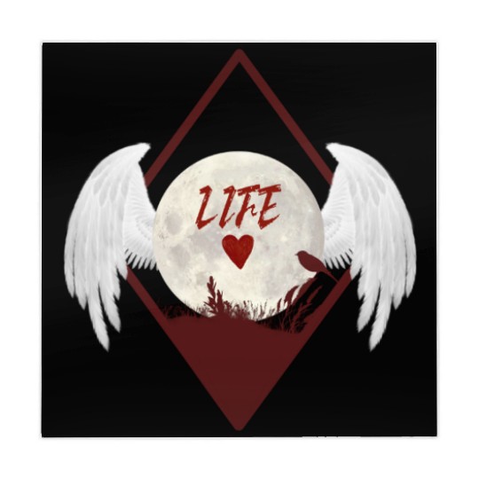 Moonlit Heart with Angel Wings (LIFE) Mahjong Mats