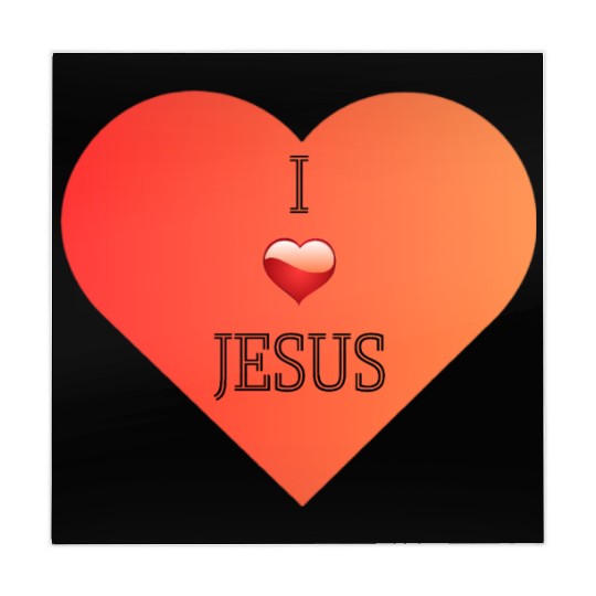 I Love Jesus Heart Design Mahjong Mats