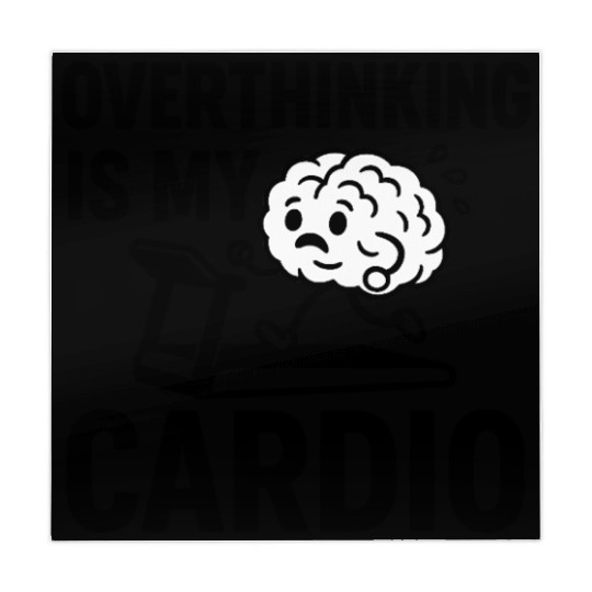 Overthinking Is My Cardio – Funny Brain Running Mahjong Mats