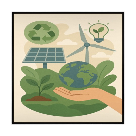 Eco-Friendly Earth Conservation Design Mahjong Mats