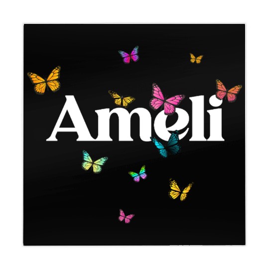 AMELI - beautiful girl name with cute butterflies Mahjong Mats