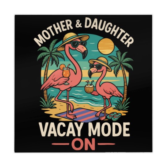 Mother and Daughter Vacation Mode Design Mahjong Mats