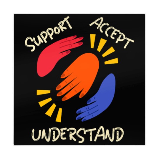 Support Accept Understand Autism Advocacy Mahjong Mats
