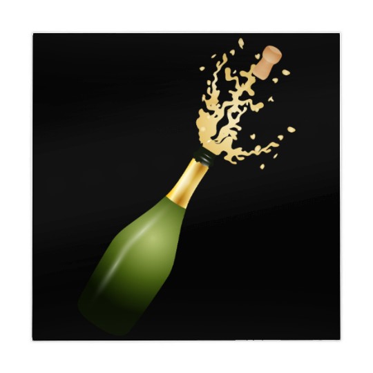 A champagne bottle – for New Year's Eve & parties Mahjong Mats