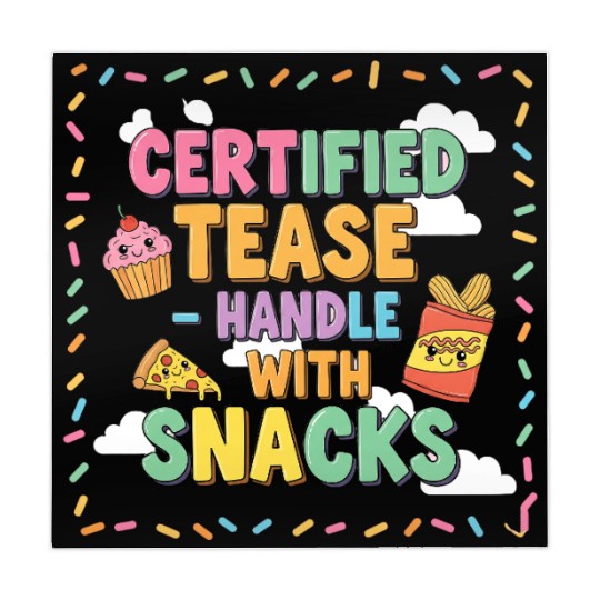 "Certified Tease – Handle With Snacks" Mahjong Mats