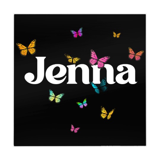 JENNA - beautiful girl name with cute butterflies Mahjong Mats