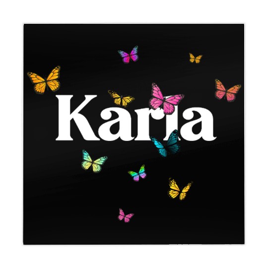 KARLA - beautiful girl name with cute butterflies Mahjong Mats