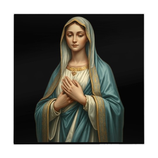 Madonna and Child Divine Embrace Mahjong Mats