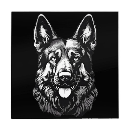 German Shepherd guard dog dad pet beautiful puppy Mahjong Mats
