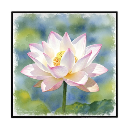 Serene Water Lily Floral Print Mahjong Mats