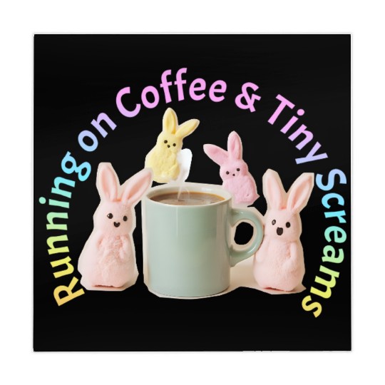 Running on Coffee and Tiny Screams Funny Mom Mahjong Mats