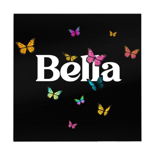 BELLA - beautiful girl name with cute butterflies Mahjong Mats