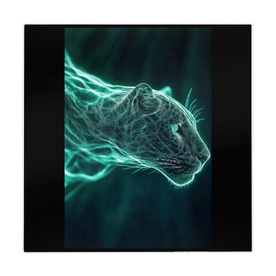 Neon Jaguar Spirit Form Mahjong Mats