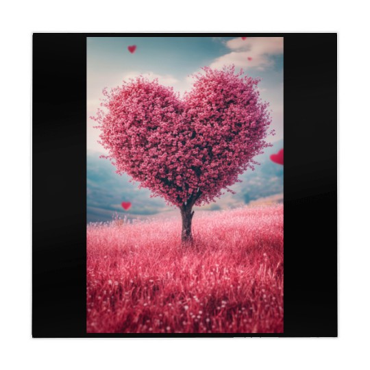 Romantic Heart Tree in Bloom Mahjong Mats