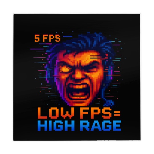 Retro Pixel Rage Graphic Design Mahjong Mats