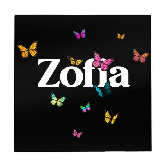 ZOFIA - beautiful girl name with cute butterflies Mahjong Mats