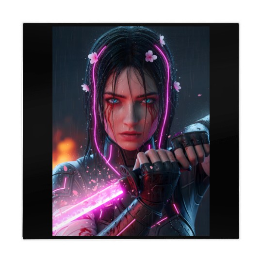 Cyberpunk Samurai Girl Mahjong Mats